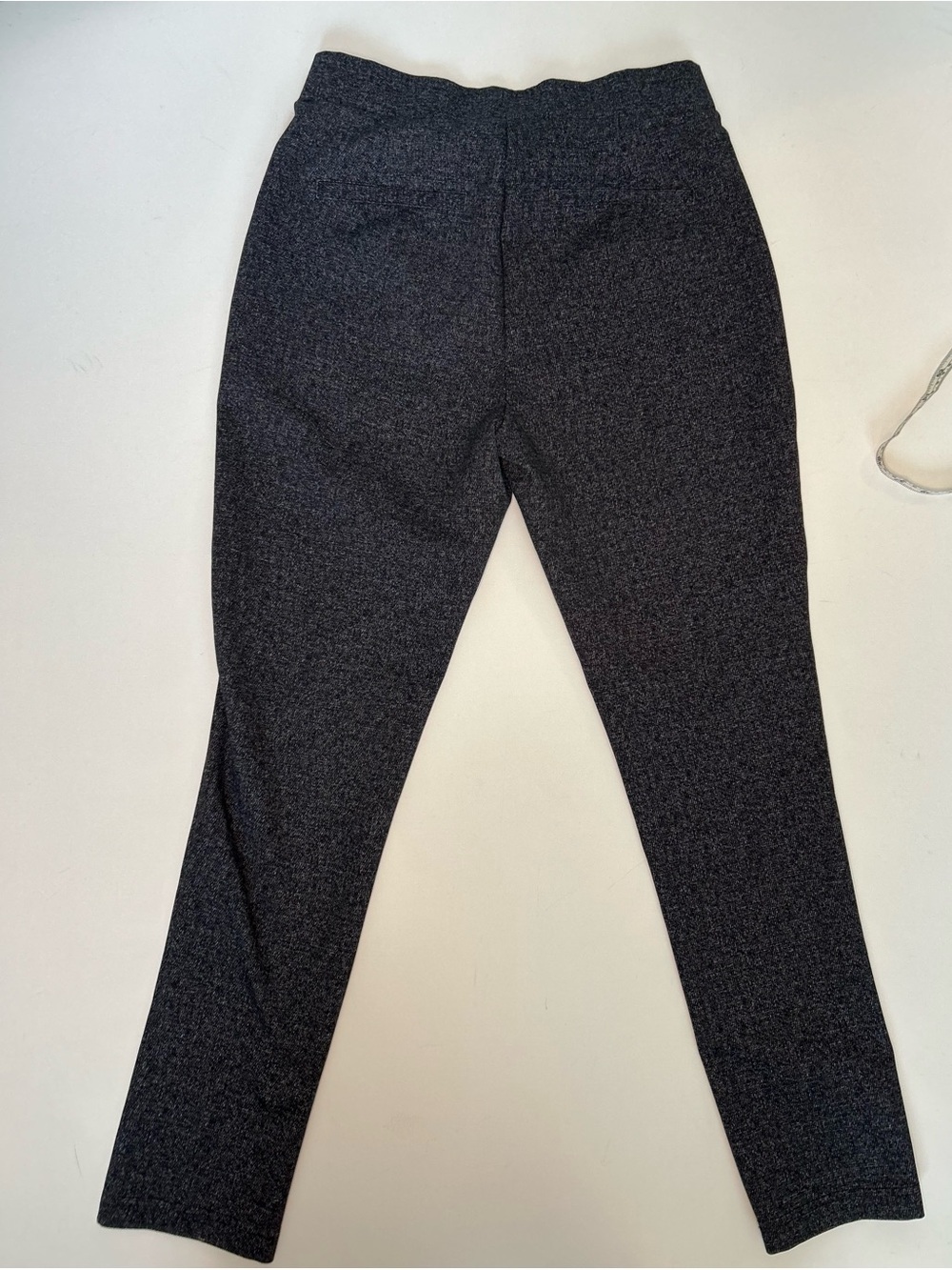DKNY Womens Herringbone Leggings Charcoal Gray Black Trouser Pants Size Medium - Picture 6 of 8
